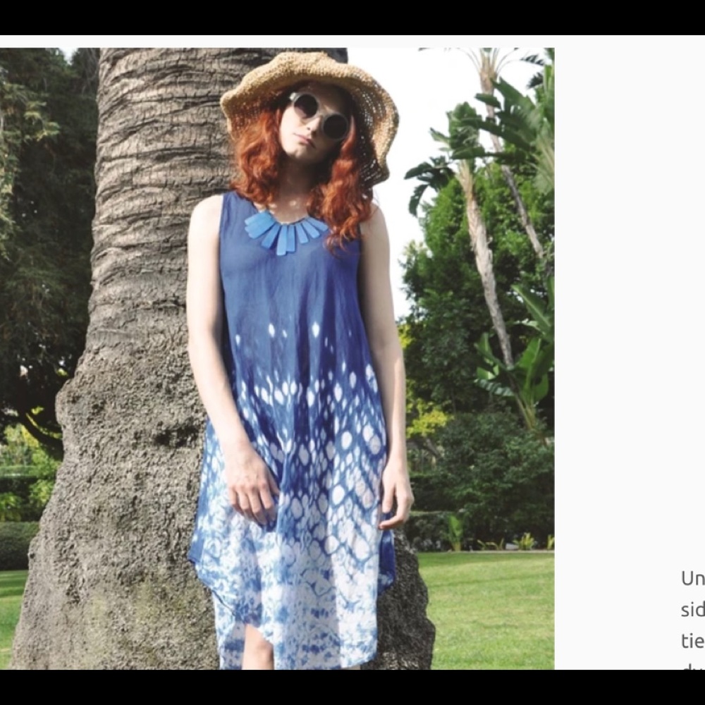 JP & Mattie Indigo Tie Dye dress